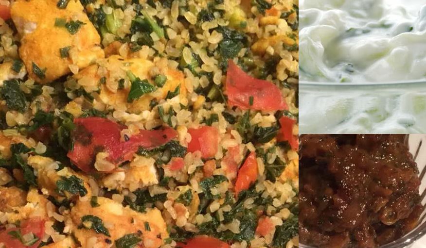 Quick and Easy One Pot Recipe for Broken Wheat  Dalia Bulgar Fish Pilaf 