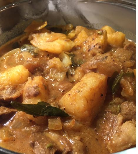 Recipe for Quick and Easy Kerala Style  Beef with Potato Curry - Beef Urulakizhangu Curry